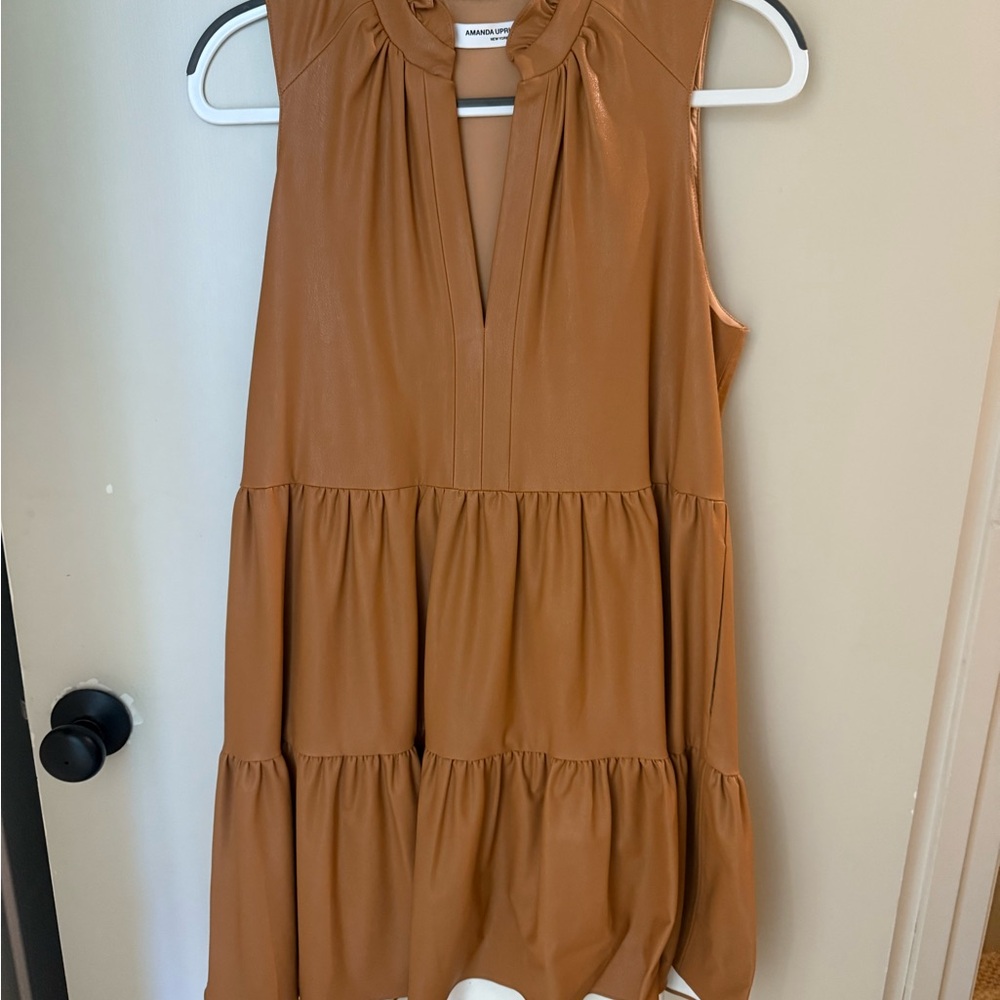 Amanda Uprichard Brown Leather Mini